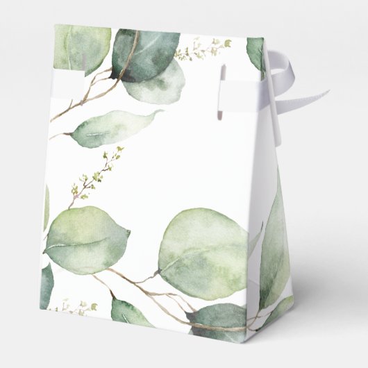 ユーカリの水の色の緑結婚の緑の感謝 フェイバーボックス (裏面サイド)