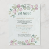 ユーカリの水の色ほこりっぽい青い緑 エンクロージャーカード (正面)