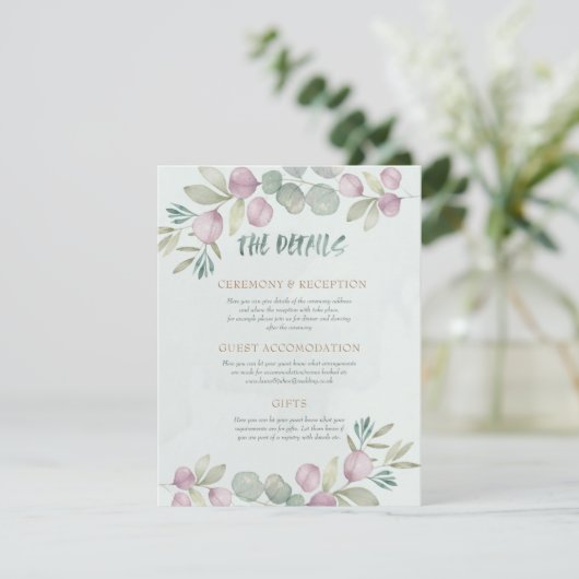 ユーカリの水の色ほこりっぽい青い緑 エンクロージャーカード (スタンド正面)