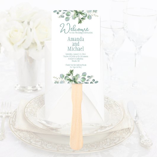 ユーカリの水の色サージエメラルドグリーンプログラム ハンドファン