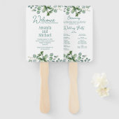 ユーカリの水の色サージエメラルドグリーンプログラム ハンドファン (正面&裏面)