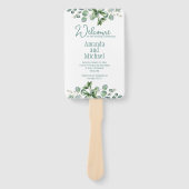 ユーカリの水の色サージエメラルドグリーンプログラム ハンドファン (正面)