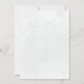 ユーカリの水の色セージグリーンブライダルシャワー 招待状 (裏面)