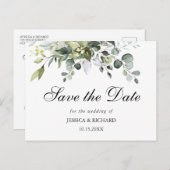 ユーカリの水の色日付はがきを保存 ポストカード (正面/裏面)