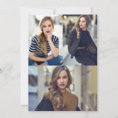 ユーカリの水彩画を使った仮想卒業式のキャップ写真 招待状 (裏面)