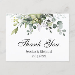 ユーカリの水彩画 サンクス ポストカード