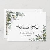 ユーカリの水彩画 サンクス ポストカード (正面/裏面)