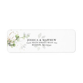 ユーカリの水彩緑 ラベル