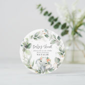 ユーカリの水彩葉ベビーシャワーアンノ 案内状 (スタンド正面)