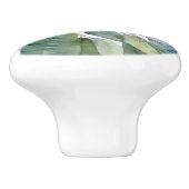 ユーカリの水色の緑の植物 セラミックノブ (側面)