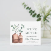 ユーカリの水色を動かした 案内ポストカード (スタンド正面)