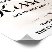 ユーカリの滝　キスの数　ブライダルシャワーの看板 ポスター (角)