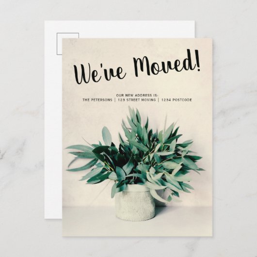 ユーカリの移動発表のアップロードあなたの写真 案内ポストカード (正面/裏面)