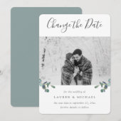 ユーカリの紋章 水彩写真 変更日 案内状 (正面/裏面)