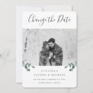 ユーカリの紋章 水彩写真 変更日 案内状