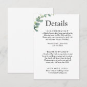 ユーカリの素朴水の色結婚緑 エンクロージャーカード (正面/裏面)