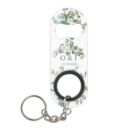 ユーカリの素朴水の色結婚緑 キーホルダー栓抜き