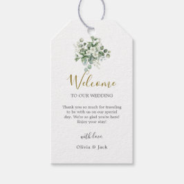 ユーカリの素朴水の色結婚緑 ギフトタグ