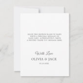 ユーカリの素朴水の色結婚緑 サンキューカード (裏面)