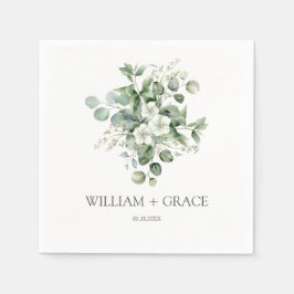 ユーカリの素朴水の色結婚緑 スタンダードカクテルナプキン