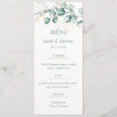 ユーカリの素朴緑の結婚葉の食品 メニュー (正面)