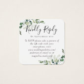 ユーカリの結婚ウェブサイトQRコードRSVP (正面)