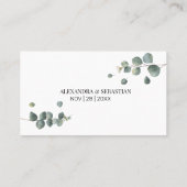 ユーカリの結婚グリーンリーのウェブサイト挿入カード プレイスカード (裏面)