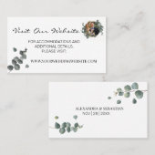 ユーカリの結婚グリーンリーのウェブサイト挿入カード プレイスカード (正面/裏面)