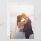 ユーカリの結婚式の輪の縦セーブ・ザ・デート (裏面)