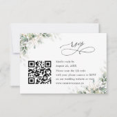 ユーカリの結婚式ウェブサイトQRコード出欠確認カード 出欠カード (正面)