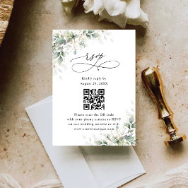 ユーカリの結婚式ウェブサイトQRコード出欠確認カード 出欠カード