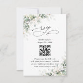ユーカリの結婚式ウェブサイトQRコード出欠確認カード 出欠カード (正面)
