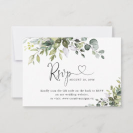 ユーカリの結婚式ウェブサイトQRコードRSVPカード 出欠カード