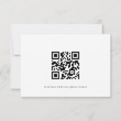 ユーカリの結婚式ウェブサイトQRコードRSVPカード 出欠カード (裏面)