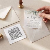 ユーカリの結婚式ウェブサイトQRコードRSVP エンクロージャーカード