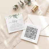 ユーカリの結婚式ウェブサイトQRコードRSVP エンクロージャーカード