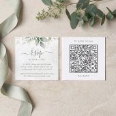 ユーカリの結婚式ウェブサイトQRコードRSVP エンクロージャーカード
