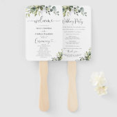 ユーカリの結婚式プログラムハンドファン ハンドファン (正面&裏面)
