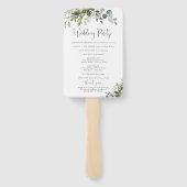 ユーカリの結婚式プログラムハンドファン ハンドファン (裏面)