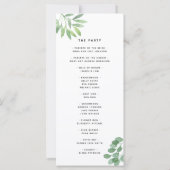 ユーカリの結婚式プログラム (裏面)