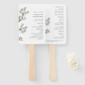 ユーカリの結婚式プログラム ハンドファン (正面&裏面)