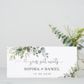 ユーカリの結婚式ヘッドテーブルサイン (スタンド正面)