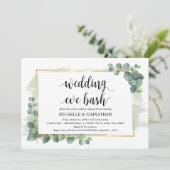 ユーカリの結婚式リハーサルディナー招待状 招待状 (スタンド正面)