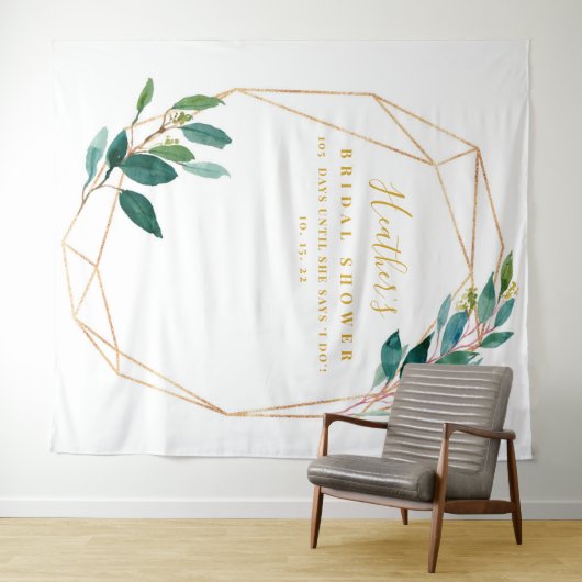 ユーカリの結婚式前祝賀会用背景、写真小道具 タペストリー (インサイチュ(横))