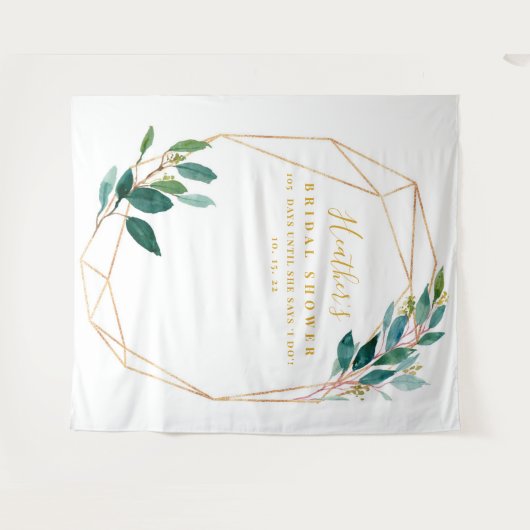 ユーカリの結婚式前祝賀会用背景、写真小道具 タペストリー (正面(横))