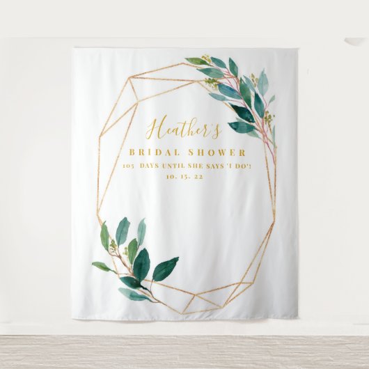 ユーカリの結婚式前祝賀会用背景、写真小道具 タペストリー (正面)