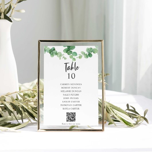 ユーカリの結婚式座席表QRコード
