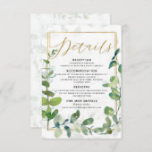 ユーカリの結婚式詳細カード 出欠カード (正面/裏面)