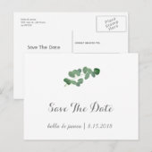 ユーカリの結婚式・Save the Date・ポストカード 案内ポストカード (正面/裏面)
