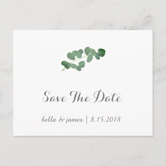 ユーカリの結婚式・Save the Date・ポストカード 案内ポストカード (正面)